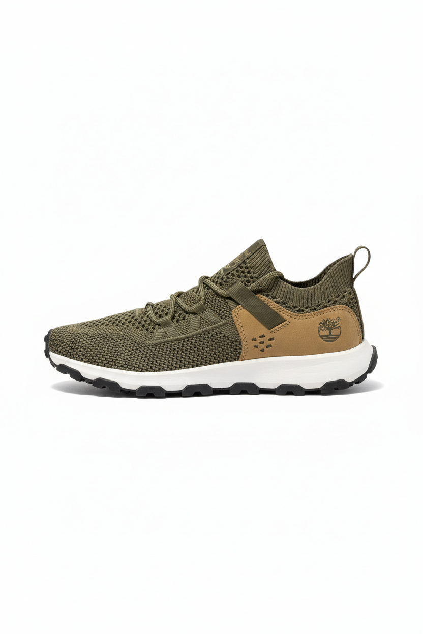 Timberland, winsor trail lace up olive knit