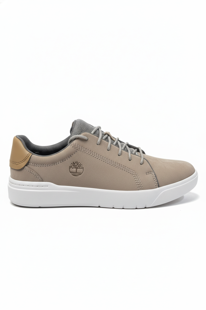 Timberland נעלי עור סניקרס SENECA BAY עם שרוכים ולוגו טימברלנד